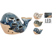 WAL PORZELLAN MIT LED 16X8X11CM 3 SORTIERT