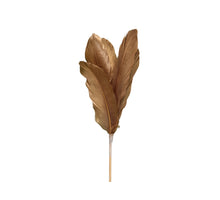 pb. 12 Gänsefedern/Stick Senf gold 58cm