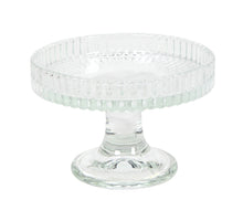 Schale auf Fuß, Linien klar, Ø9,5x6,5cm