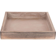 Tablett mdf 20x20x3cm antik grau-wash