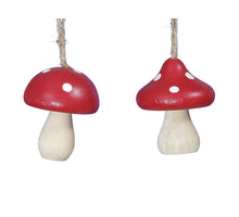 ca. 10 Holzpilze/Hängepilze rot 4x5 cm
