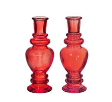 Venedig Vase Kerze h.15,5 Ø5,7 rot 2 Stk.