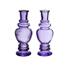 Venedig Vase Kerze h.15,5 Ø5,7 lila 2 ass.