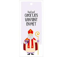 Packung mit 12 Geschenkkarten. Viele Grüße von Sinterklaas und Zwarte Piet.