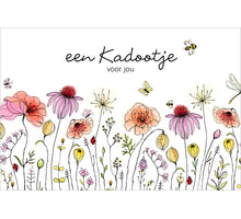 Packung mit 25 Geschenkgutscheinen mit Feldblumen Rechteck