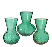 Vase Kristallglas 3er Set Ø13 H.18 cm Smaragd