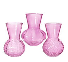 Vase Kristallglas 3er Set Ø13 H.18 cm hellrosa