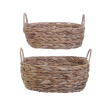 S/3 Tablett Wasserhyazinthe D45 H6cm Natur