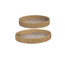 S/2 Tablett Tortuguero Ø34/39 H6cm Natur