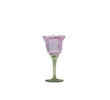 Teelichthalter Flor D9 H20cm Rosa