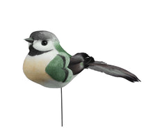 w/b. 6 Vögel/Draht orange 9.5x3.5cm