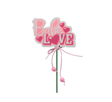 pb. 10 Holzdeko/Stick rosa 7,5x5 cm