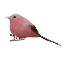 w/b. 8 Vögel/Clip rosa 10 cm