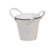 Metallkorb mit Ohren weiß Ø 11x10 cm