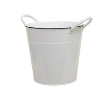 Metallkorb mit Ohren weiß Ø 20x19 cm