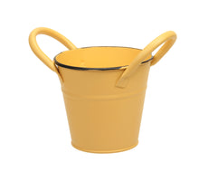 Metallkorb mit Ohren gelb Ø 11x10 cm