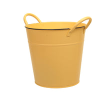 Metallkorb mit Ohren gelb Ø 20x19 cm