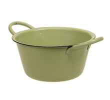 Metallschale mit Ohren grün Ø 19x10 cm