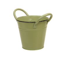 Metallkorb mit Ohren grün Ø 13x12 cm