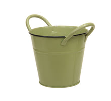 Metallkorb mit Ohren grün Ø 14x13 cm