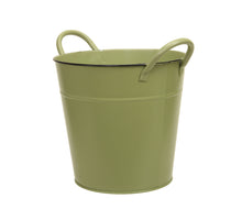 Metallkorb mit Ohren grün Ø 20x19 cm