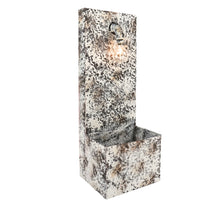 Blumentopf mit Lampe LED auf Batterie 13x16x42 cm Metall (exkl. 2xAA Batterie)