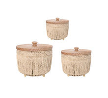 S/3 Aufbewahrungsbox Paraíso D13/17/21 H18cm Natur