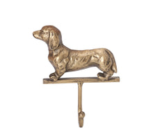 Haken Dackel Hund 13x5x15cm Antikgold