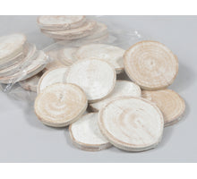 pb. 20 runde Holzscheiben White-wash 5-7cm