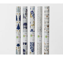 Rolle Geschenkpapier 5fach sortiert blau/weiß 200x70cm
