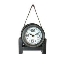 Uhr Eisen 20x10.5x25cm Gold