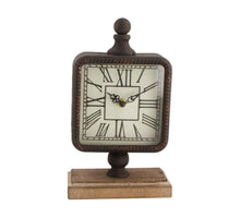 Uhr Metall 20x6x23cm Silber