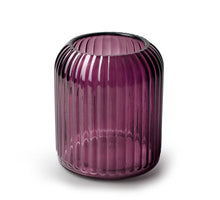 Vase 'gestreift' lila H13 D10,5 cm