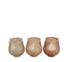 Teelichthalter Glas Ø8.3x3.5cm Rosa Mix