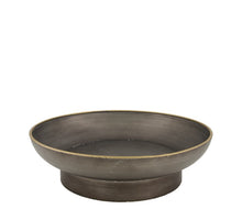 Tablett Metall Ø28.5x10cm Antikes Silber