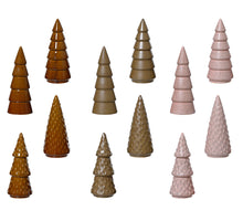 Baum aus Porzellan, 12er-Sortiment, rosa/taupe/terracotta, D9 H21cm