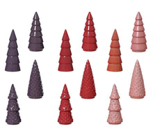 Porzellanbaum, 12er-Set, rosa/rot/lila, D9 H21cm