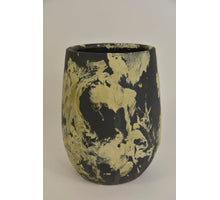 Vase Vulkanisch 19x25 Schwarz
