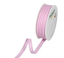 Rolle Streifen Bänder 10mm 35mtr rosa/weiss