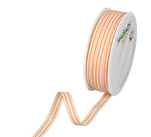 Rolle Streifenbänder 10mm 35mtr orange/weiß