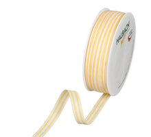 Rolle Streifenbänder 10mm 35mtr gelb/weiss