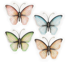 METALL SCHMETTERLING PASTELL 20X14CM 4 STÜCK SORTIERT