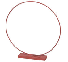 Metallring auf Holzsockel Ø 35 cm Palisanderholz