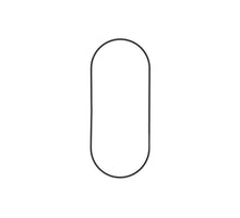 Metallring Oval 13x30cm schwarz Packung mit 3 Stück