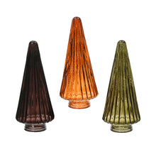 Baumglasdeko 3er Set Herbst D8,5 H20cm