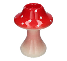 Teelichthalter Pilz Toadstool Rot D14,5 H19 cm Keramik