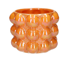 Topf Bubbly d16xh12,2cm orange+pearl
