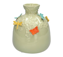 Flasche Libelle d14xh16cm grün