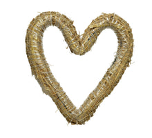 Stroh in Herzform 4x30cm natur