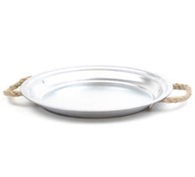 Zinktablett natur mit Seilgriff H 2,5 cm Ø 29 cm